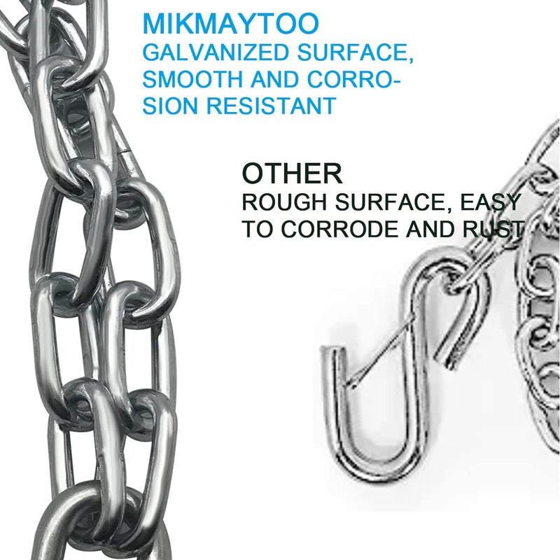 MIKMAYTOO 1/4"" X 24"" Trailer Safety Chain with Threaded Quick Link Grade 30 (M6*24 Inch Trailer Safety Chain-1PCS) - Image 5